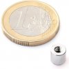 Neodymový magnetický úchyt valec Ø 6 v. 6 mm, závit M3, sila 700 g