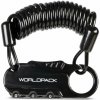 Bezpečnostný kódový zámok s lankom Worldpack - čierny