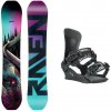 Raven Dahlia Carbon Mint/Pink dámsky snowboard + Gravity Fenix black snowboardové viazanie - 151 cm + L (EU 41,5-43)
