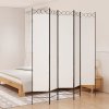 5-panelový paraván biely 200x220 cm látkový-ForU-350170