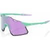 Cyklistické okuliare 100% Hypercraft - Soft Tact Mint - HiPER Lavender Mirror Lens zelená, fialová, uni