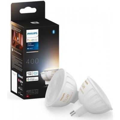 Philips | SADA 2x LED Stmievateľná žiarovka Philips Hue WA GU5,3/MR16/5,1W/12V 2200-6500K | P5827