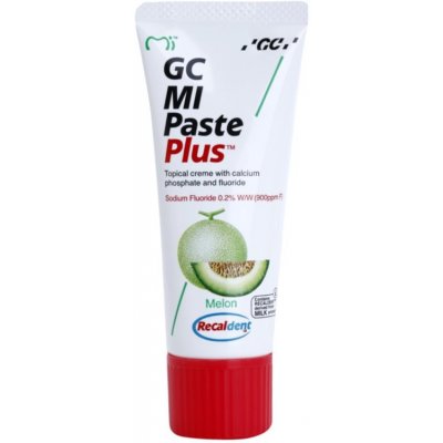 GC MI Paste Plus remineralizačný ochranný krém pre citlivé zuby s fluoridom príchuť Melon 35 ml