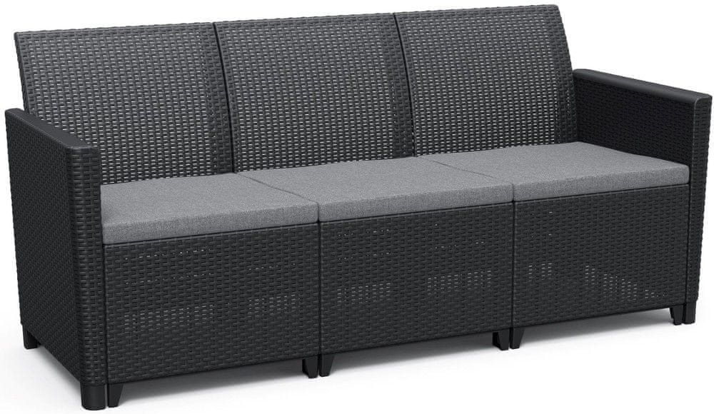 KETER CLAIRE 3 SEATERS SOFA grafit