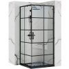 REA/S - Sprchovací kút CONCEPT 80x80 - čierny So sprchovou vaničkou Savoy black KPL-K1004
