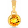 Nefertitis Strieborný prívesok s brúseným citrínom CB-P708G-C NF58135 - 6 mm, 0,5 g
