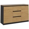 TP Living Komoda TWO DEE 120 cm antracitová/ artisan