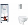 Grohe Rapid SL Set predstenovej inštalácie, klozetu, dosky SoftClose a tlačidla Skate Cosmopolitan, chróm SANI11BB2113-GR