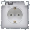 Jedno zásuvka Schuko pre verziu IP44 s uzemnením typu Schuko s clonkami - s tesnením rámče