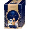 Nivea Golden Care Telové mlieko 400 ml, SG 250 ml, Roll-on 50 ml, Balzam na pery 4,8 g, maska ​​na spanie Darčekové balenie