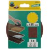 Wolfcraft Brúsny papier 80,120 125 mm 5 ks 5867000