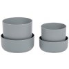 PLASTIA Kvetináč s podmiskou Tolita šedý recyklát priemer 19 cm