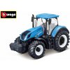 Bburago 10cm Farm Traktor na zotrvačník s vlečkou New Holland T7.315 HD