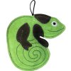 Kiwi Hračka pes Leather Chameleon kůže,zelená 16 cm