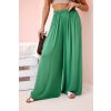 Kesi Włoski Dámske široké nohavice s elastickým pásom zelený zelená