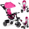 ECOTOYS trojkolka 3v1 s otočným sedadlom 360° ružová