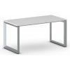 Kancelársky stôl PRIMO INSPIRE, 160x80 cm, sivostrieborná podnož, biela