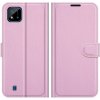 Peňaženkové puzdro Litchi bledoružové – Realme C11 2021