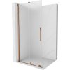 Mexen Velar, sprchová zástena s posuvnými dverami Walk-in 70 x 200 cm, 8mm sklo námraza, ružové zlato, 871-070-000-33-60