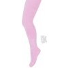 Dievčenské froté pančuchy s ružou bledoružová