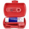 CURAPROX Kids travel set červený ( zubná kefka, 2x medzizubná kefka CPS, zubná pasta melón 6+ 10 ml, nálepka)