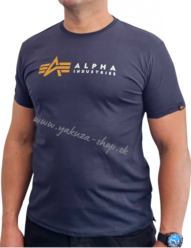 Alpha Industries Label T tričko pánske rep blue modré