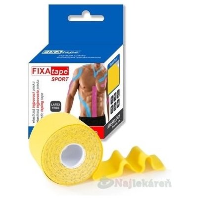 FIXAtape Sport Standard Kinesiology elastická tejpovacia páska žltá 5cm x 5m