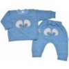 Tepláková súprava Baby Nellys - MEDVEDÍK - modrý melír, veľ. 74