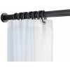 Čierna teleskopická tyč do kúpeľne Wenko Luz, dĺžka 70-115 cm