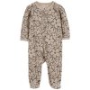 CARTER'S Overal na zips Sleep&Play Khaki Floral dievča