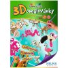 Omaľovánka 3D set, 1x chobotnica A4 2x plameňiak a opica A5