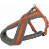 Nylonový postroj PREMIUM podšitý, hrdzavá/grafit XS-S: hruď: 30-55cm/15mm rezavá/grafit XS-S:hruď:30-55cm/15mm
