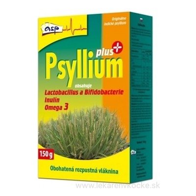 asp Psyllium PLUS rozpustná vláknina, s laktobacilmi a bifidobaktériami, 1x150 g