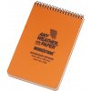 Modestone Vodeodolný zápisník štvorčekový The Officer's Pad 96 mm × 148 mm 30 listov – Oranžová