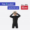 WEDZE Detské lyžiarske termotričko BL 500 čierne 4 roky