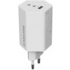 Canyon Hexagon 65, vysokorýchlostná univerzálna nabíjačka do steny, 2x USB-C 65W PD, 1x USB-A 18W, biela CND-CHAHEX65W