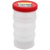 Plastový šroubovací box, kulatý, průměr 9 cm, 4 patra - MAGG 120238