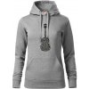 Gitara - názvy hudobných štýlov - Mikina dámská Cape s kapucí - M ( Tmavosivý melír )