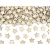 PartyDeco Konfety Hviezdy drevené 2x2cm 50ks