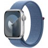 Apple Watch Series 9 41mm Stříbrný hliník s ledově modrým provlékacím sportovním řemínkem