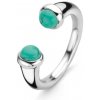 Prsteň TI SENTO s tyrkysovými kameňmi 12177TQ 56