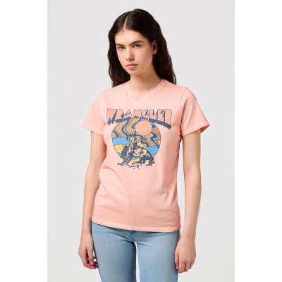 Wrangler® ROUND Dámske tričko TEE IN BLUSH 112350279 Lososová