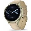 Garmin Venu 4 41mm Lunar Gold / Light Sand, Leather Band