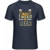 Mymate Predĺžené Tričko MY111 - All I Need is Beer - Navy / Heather Navy - L - Pánske
