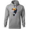 Tukan kreslený - Mikina pánska Cape s kapucňou - 2XL ( Tmavosivý melír )