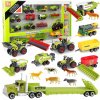 Sada poľnohospodárskych vozidiel click4TOYS, kovovo-plastová, viacfarebná