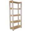 Regál drevený masívny 33,5 x 45 x 166 cm, 5 polic Farba: Prírodné