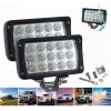 2 MOCNÁ PRACOVNÁ LED LAMPA DO AUTA TVRDENÉ SKLO HALOGEN 12V - 24V