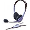Genius HS-04S Headset, drôtový, náhlavný, mikrofón, 3,5 mm singlejack, čierno-strieborný
