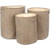 Autronic LK9581-BROWN Kôš na bielizeň - polyester, hnedý, súprava 3 ks